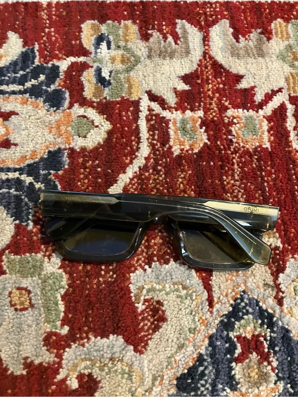 Chimi Olive Green Rectangular Sunglasses